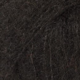 Włóczka DROPS Brushed Alpaca Silk 16 czarny - 77% alpaca, 23% jedwab