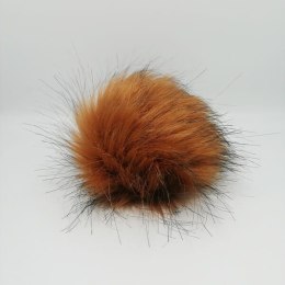 Pompon futrzany sztuczny 11 cm - rudy