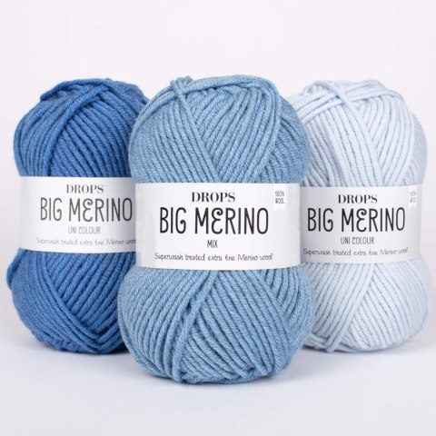 Włóczka DROPS Big Merino 07 dżins - 100% wełna merynos