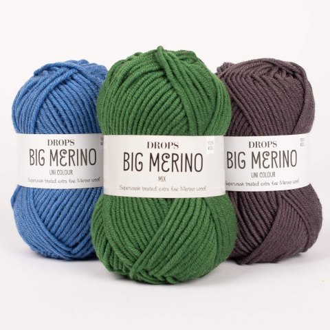 Włóczka DROPS Big Merino 14 zielony leśny - 100 % wełna merynos