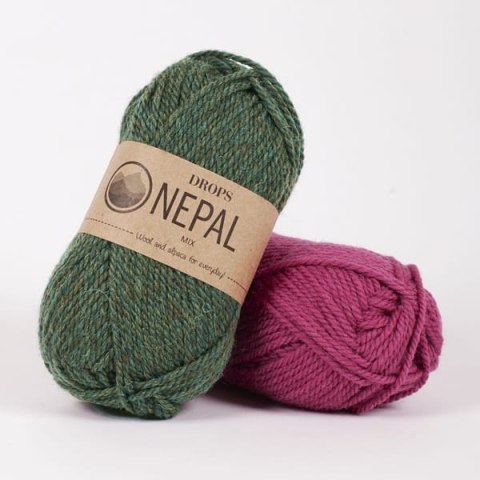 Włóczka DROPS Nepal 8906 leśny - 65% wełna, 35% alpaka