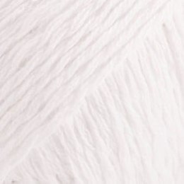 Włóczka DROPS Belle - 01 biały - bawełna, wiskoza, len