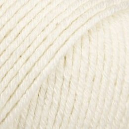 Włóczka DROPS Cotton Merino 01 biały - 50% wełna merynos, 50% bawełna