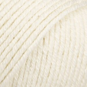 Włóczka DROPS Cotton Merino 01 biały - 50% wełna merynos, 50% bawełna