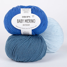 Włóczka DROPS Baby Merino 33 jaskrawoniebieski - 100% wełna merynos