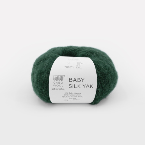 GABO WOOL BABY SILK YAK | 9172 leśna zieleń