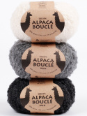 Włóczka DROPS Alpaca Bouclé 5110 jasny szary - 80% Alpaka, 15% Wełna, 5% Poliamid