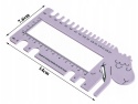 Miarka do drutów i szydełek fioletowa owieczka