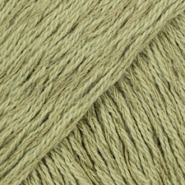 Włóczka DROPS Belle - 10 zielony mech - bawełna, wiskoza, len