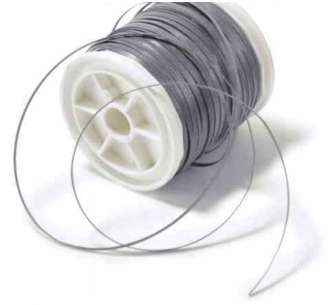 PRYM Nić odblaskowa srebrna do wrabiania 25m 1mm