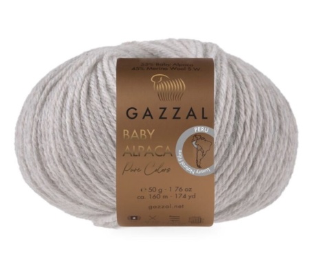 Włóczka GAZZAL Baby Alpaca Pure Colors 6451 - 55% baby alpaca, 45% merino