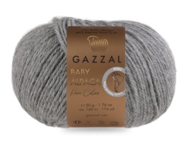 Włóczka GAZZAL Baby Alpaca Pure Colors 6458 - 55% baby alpaca, 45% merino