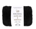 Włóczka GAZZAL Super Kid Mohair & Merinos - 61275 czarny