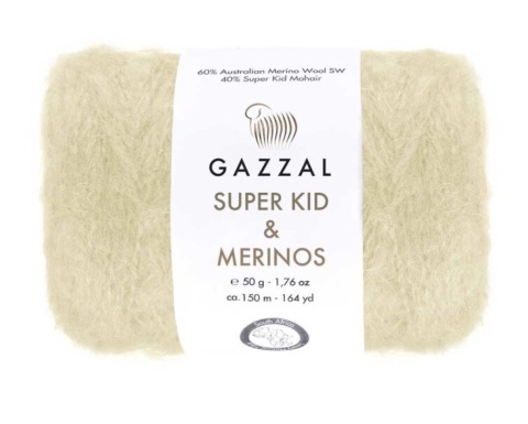 Włóczka GAZZAL Super Kid Mohair & Merinos - 61276 marcepan