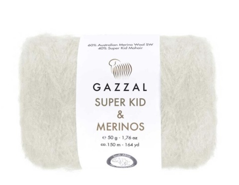 Włóczka GAZZAL Super Kid Mohair & Merinos - 61277 gołębi