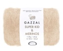 Włóczka GAZZAL Super Kid Mohair & Merinos - 61278 jasna morela