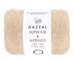 Włóczka GAZZAL Super Kid Mohair & Merinos - 61278 jasna morela