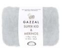 Włóczka GAZZAL Super Kid Mohair & Merinos - 61280 jasny szary