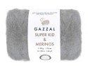 Włóczka GAZZAL Super Kid Mohair & Merinos - 61281 szary