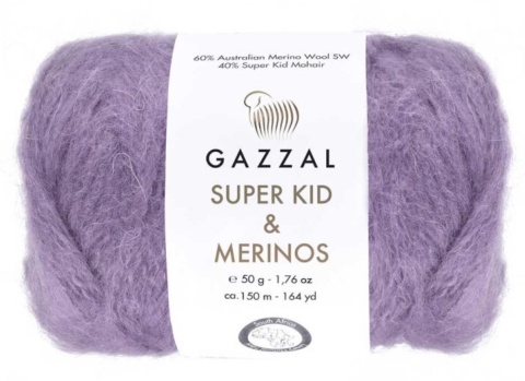 Włóczka GAZZAL Super Kid Mohair & Merinos - 61283 lawenda