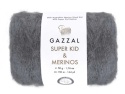 Włóczka GAZZAL Super Kid Mohair & Merinos - 61285 ciemny szary
