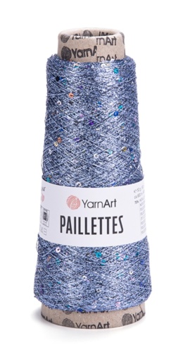 Włóczka / nić metalizowana z cekinami Yarn Art Paillettes 8003 błękit