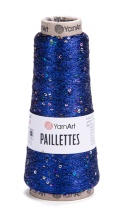 Włóczka / nić metalizowana z cekinami Yarn Art Paillettes 8008 chabrowy