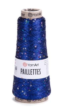 Włóczka / nić metalizowana z cekinami Yarn Art Paillettes 8008 chabrowy