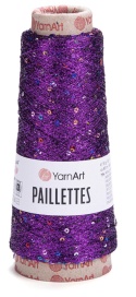 Włóczka / nić metalizowana z cekinami Yarn Art Paillettes 8009 fiolet
