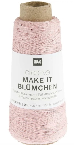 Włóczka / nić z cekinami Rico Design Make it Blumchen 01 różowy