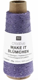 Włóczka / nić z cekinami Rico Design Make it Blumchen 018 fiolet