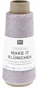 Włóczka / nić z cekinami Rico Design Make it Blumchen 011 lawenda