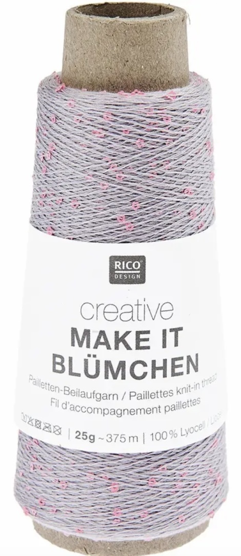 Włóczka / nić z cekinami Rico Design Make it Blumchen 011 lawenda