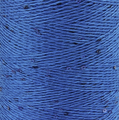 Włóczka / nić z cekinami Rico Design Make it Blumchen 020 ciemny niebieski