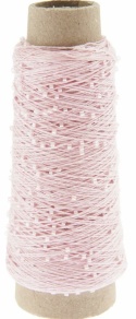 Włóczka / nić z koralikami Rico Design Make it Perlchen 02 rose quartz