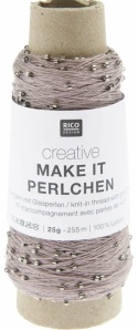 Włóczka / nić z koralikami Rico Design Make it Perlchen 03 amethyst
