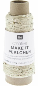 Włóczka / nić z koralikami Rico Design Make it Perlchen 07 mondstein