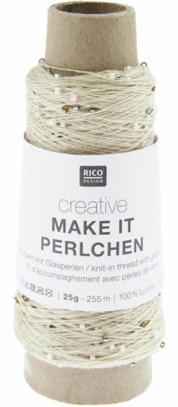 Włóczka / nić z koralikami Rico Design Make it Perlchen 07 mondstein